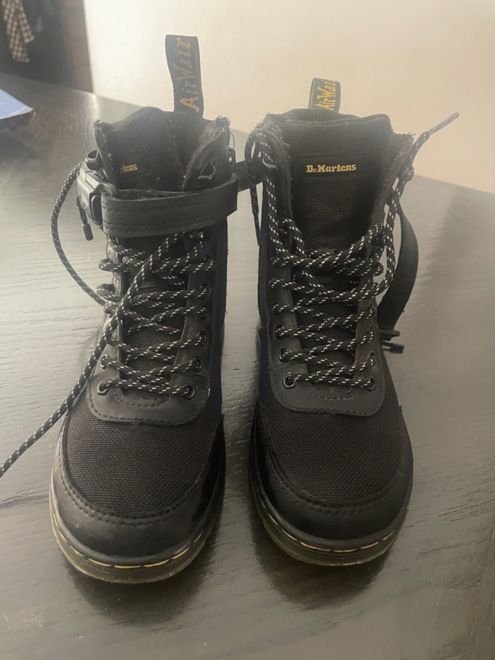 Dr. Martens Black Lace-Up Kids Combat Boots